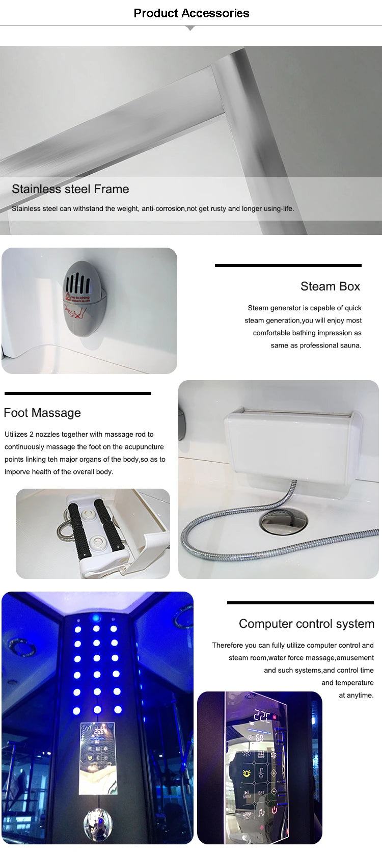 Customization Hot Cheap Family Multi-function Sauna Wooden Steam Shower Room