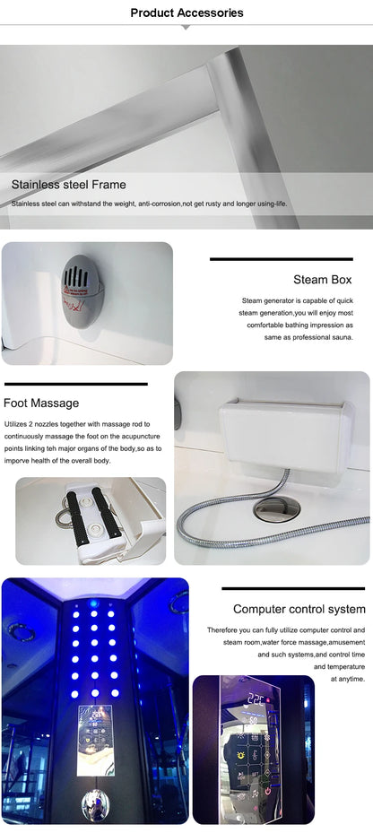 Customization Hot Cheap Family Multi-function Sauna Wooden Steam Shower Room