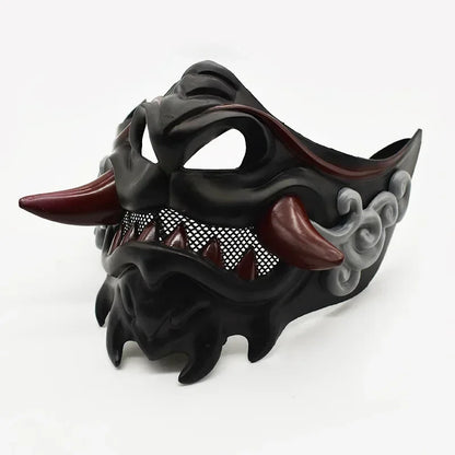 Halloween Japanse Samurai Oni Demon Masker Plastic Maskers Party Kostuum Rekwisieten Demon Samurai Cosplay Horror Prajna