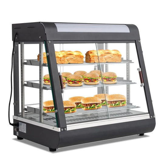 3 Tiers Commercial Food Warmer 1200W Countertop Pastry Food Pizza Display Case
