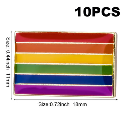 10pcs a lot Philadelphia Pride Badges LGBT Pin Metal Rainbow Badge Pins Gay Pride Lapel Pinback