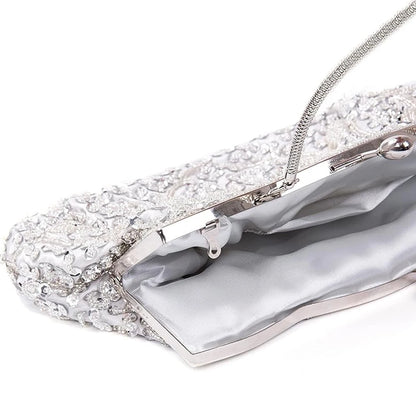 Fashion Retro Women Evening Bags Beaded Ladies Clutch Purse Shoulder Chain Wedding Party Women's Handbag Purses and Handbags