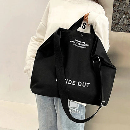 High Quality Canvas Men and Women Simple Cross-body Bag Wash Canvas Thick Handbag Large Capacity Arts Students Package Satchel