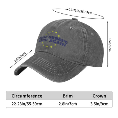 New Make Europe Great Again  Casual Baseball Cap For Couple Women Spring  Kpop Rock Hip Hop Hats Fashion Dropshipping Snapback C