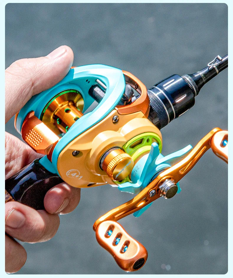 BILLINGS Baitcaster Reel,Ultralight Baitcasting Fishing Reel,7.2:1 Gear Ratio,Metal Spool,Max Darg 6KG,for Freshwater Saltwater