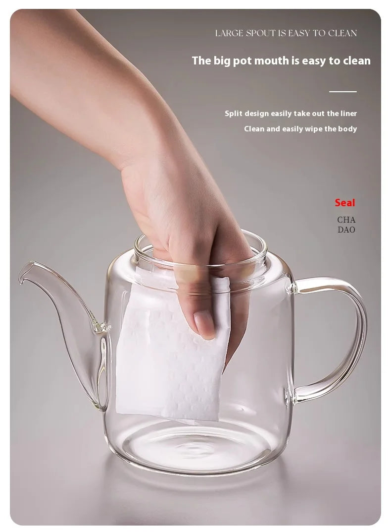 GIANXI Tea Teapot Household Large Capacity Glass Tea Maker Tea Separation Thickened High Temperature Tea Set Single Pot