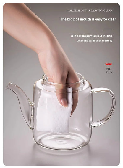 GIANXI Tea Teapot Household Large Capacity Glass Tea Maker Tea Separation Thickened High Temperature Tea Set Single Pot