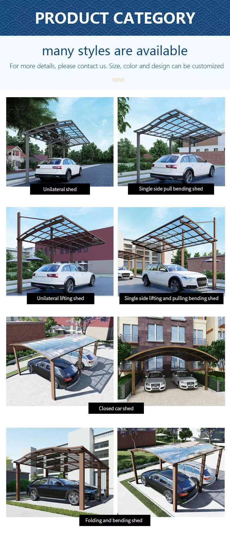 OneAlu Modern Custom Aluminum Outdoor Structure - Gazebo, Carport, Sunshade Canopy for Villa, Garden, Patio & Flower Stand