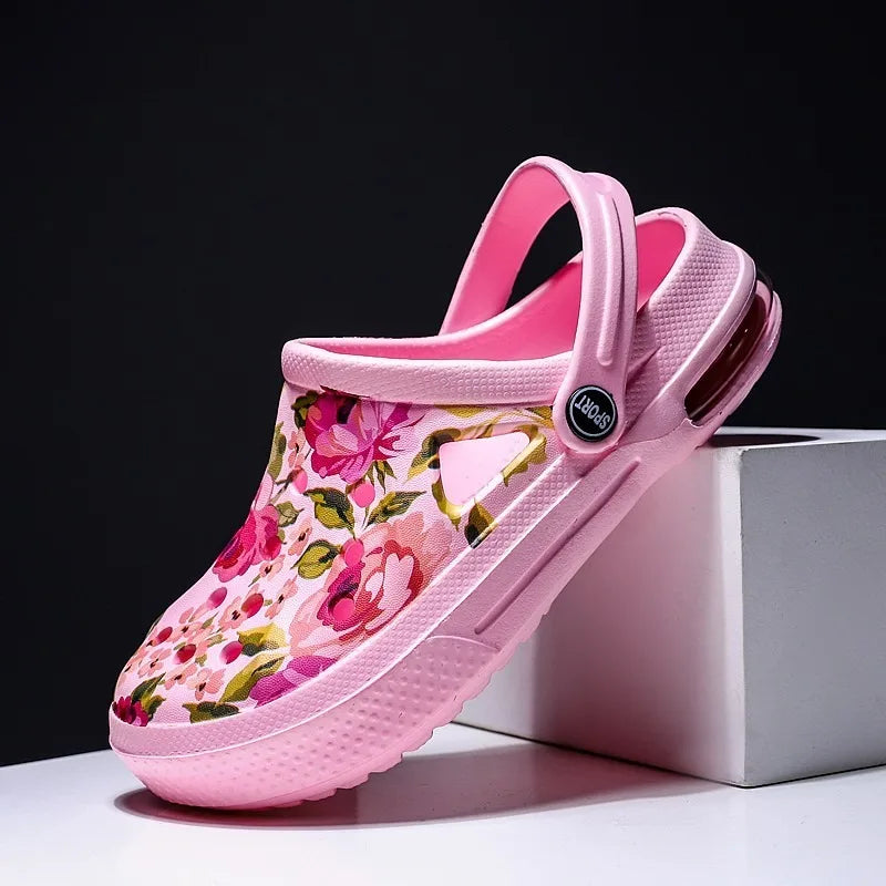 Women's Ethnic Shoes Clogs Soft Sole Two-way Wear for Beach Mules and Pool Women Garden Slides Indoor Nursing Clogs Sandals