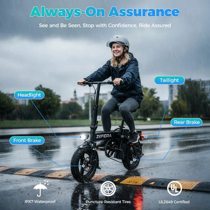 500W Electric Bike Adult 25MPH 48V17.5Ah Removable Battery,14 Inch Sports Folding Electric Bicycle,EBike Shipped locally