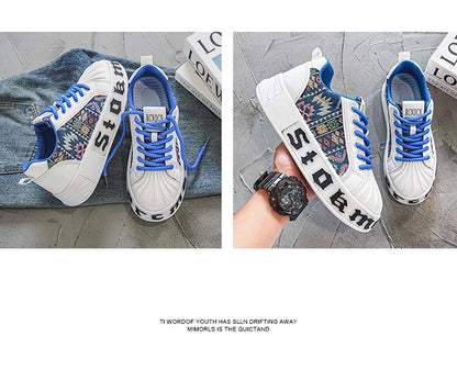 Men's White Sneakers 2025 New Arrival Fashionable Casual Shoes Durable Anti-slip Thick-soled Elevator Comfortable Breathable Eas