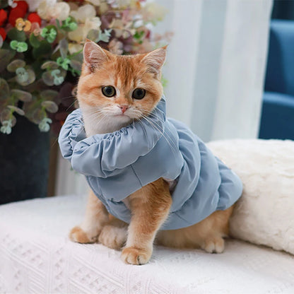 Orange Cat Down Jacket with Traction Buckle Winter Warm Pet Clothes for Cats Gotas Kitten Sphynx Coats Clothing vetement chat