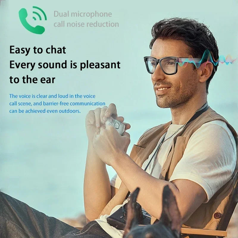 HIWEGO New Smart Glasses 8MP HD Camera AI Glasses Photo Video Recording Waterproof Mini Anti-blue Camera Glasses for Man Women