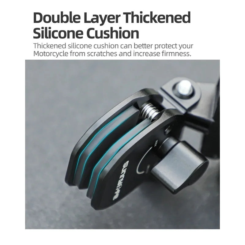 Motorcycle Windshield Clip For Insta360 X4 Ace Pro 2 DJI Action 5 PRO Phone GoPro 13 12 Action Camera Aluminum Alloy Mount Clip