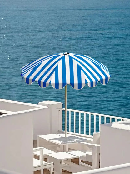 Portable Adjustable Height UPF50+ UV Protection Sunshade Umbrella for Courtyard Garden Patio Beach Scenes (Base Not Included)