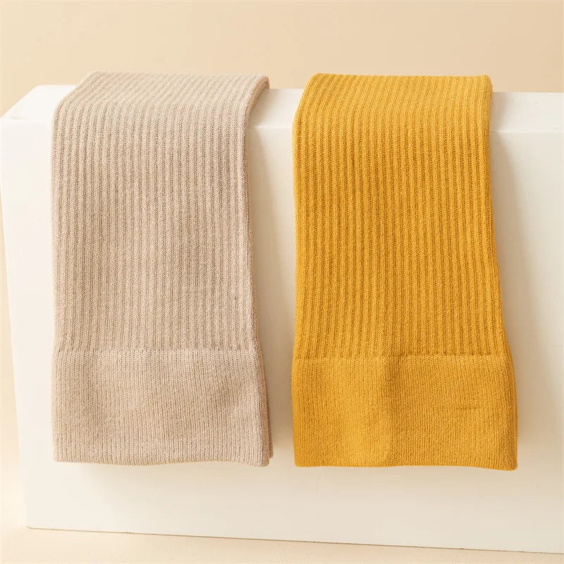 New Women Knee High Toe Socks Soft Lady Girls Breathable Comfortable Solid Color Cute Long Sock For Women