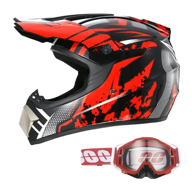 Kids Karting & Youth Dirt Bike Helmets + Goggles DOT Certified Enhanced Protection