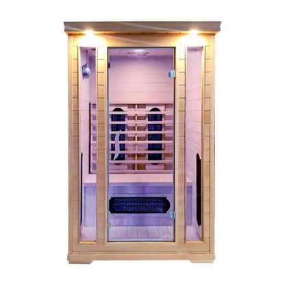 Customization High Quality Home Family Sauna Room Solid Wood Electric Steam Control Panel Optional Customization for 2 People