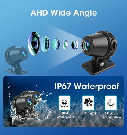 Jansite Portable 7/8.1 inch IP67 Waterproof Motorcycle 4K DVR GPS Navigation Wireless Carplay Android Auto Moto Recorder Monitor