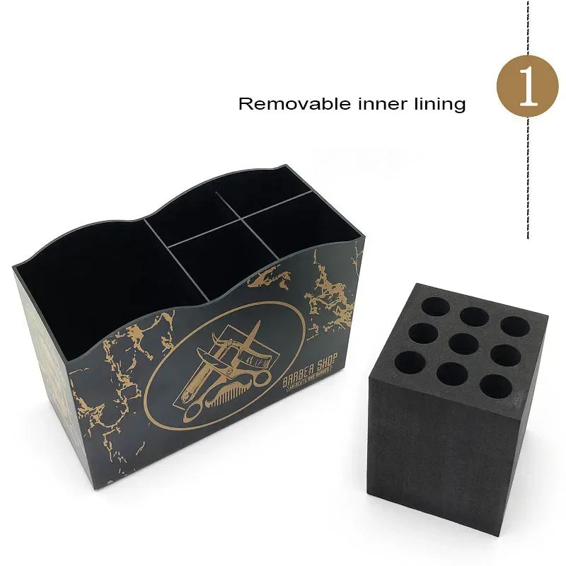 Barber Tools Storage Box Barbershop Hair Scissors Combs Clips Holder Large Capacity Rack Organizers Salon Tools Box Accessories