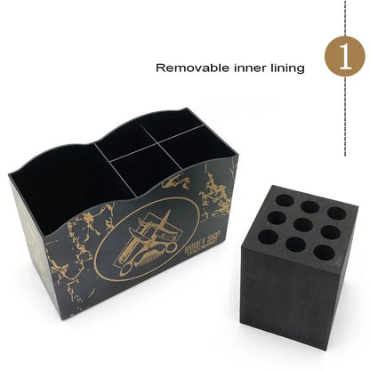 Barber Tools Storage Box Barbershop Hair Scissors Combs Clips Holder Large Capacity Rack Organizers Salon Tools Box Accessories