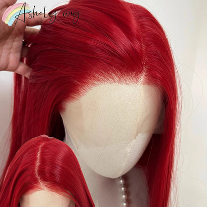 13*6 Lace Fron Wig Synthetic Lace Wigs Long Straight Hair Wig for Women Big Lace Frontal High Quality Fiber Hair Wig for Cosplay