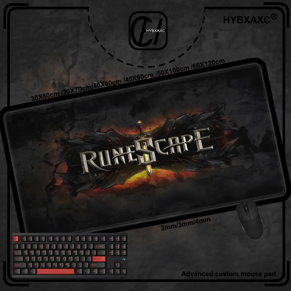 Radio Dj workbench Mouse Pad Cute HD Desk Pad Extended Gaming Keyboard Mats Large 90x40cm XXL Gamer Mousepad