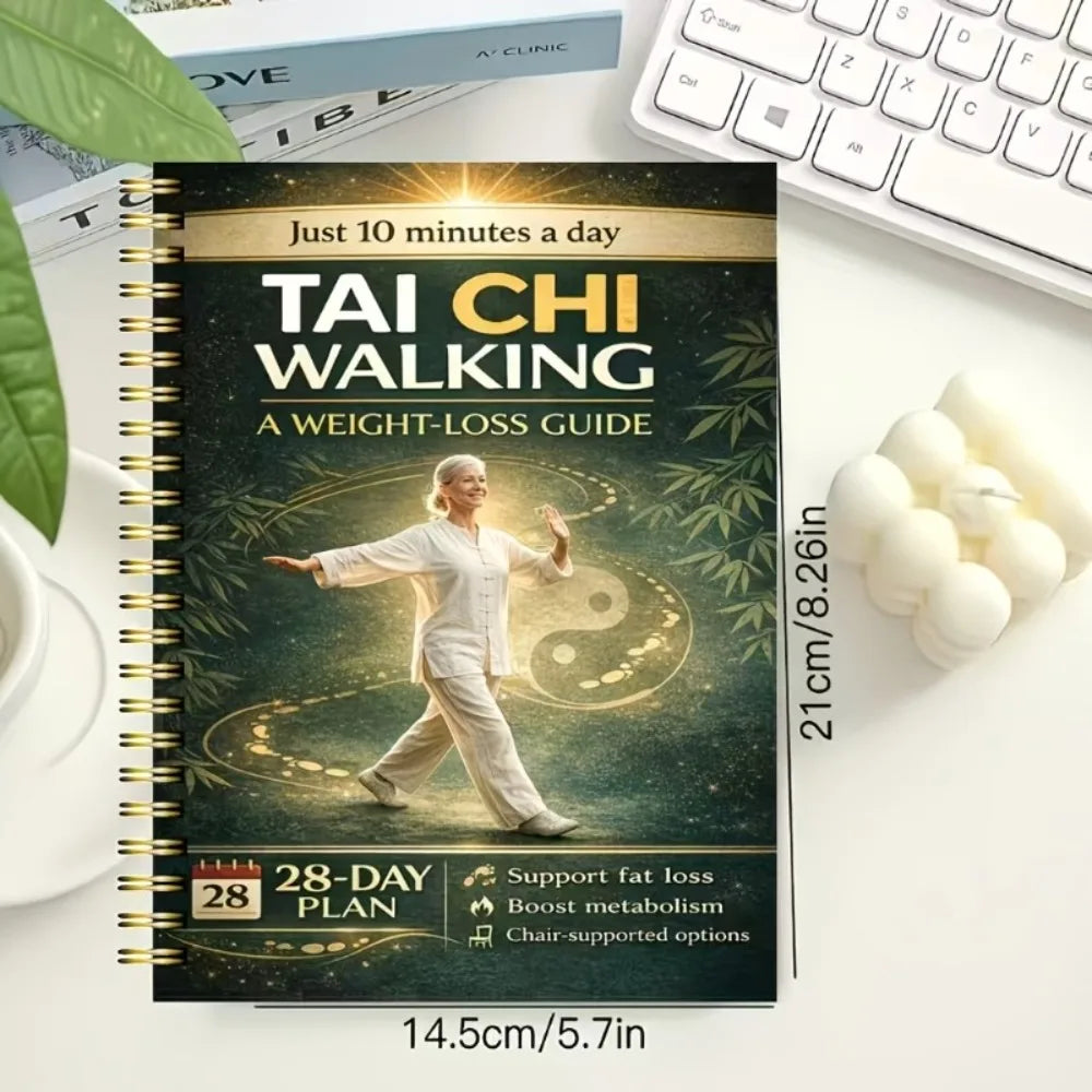 Tai Chi Walking Weight Loss Method for Elderly 28-Day Sequential Exercise Plan with Chair-Assisted Walking Low-Impact Workouts