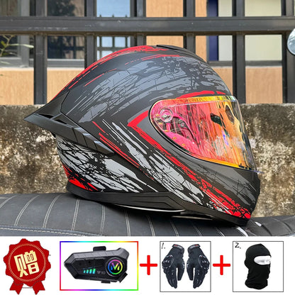 LVS motorcycle helmet men's and women's full face helmet double lens racing helmet DOT certification casco moto