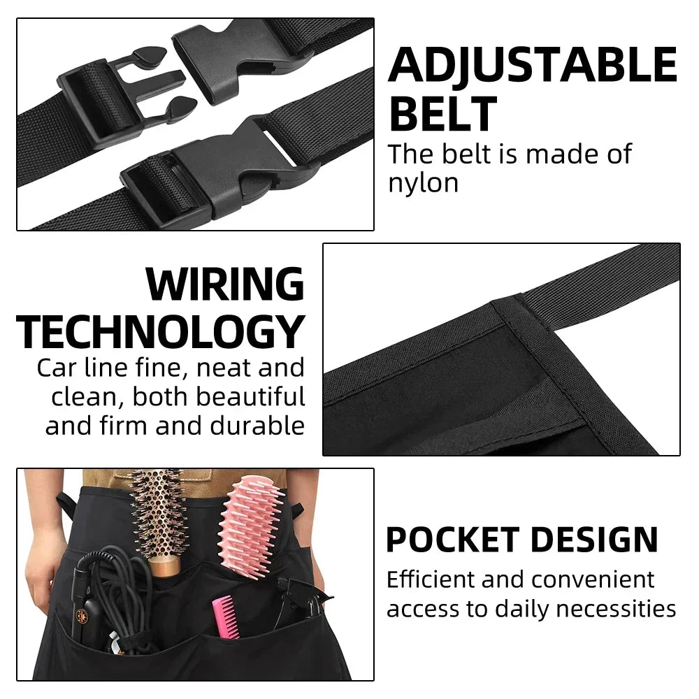 1Pcs New Versatile Waist Apron For Barbers Beauty Experts Car Mechanics Featuring Tool Pouch And Water Resistance