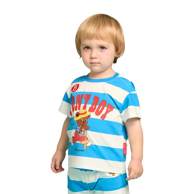 Summer 2026 New Kids T-shirt Shorts Set Korean Boy Girl Letter Printed T-shirt Children's Casual Set Sunscreen Suit Set