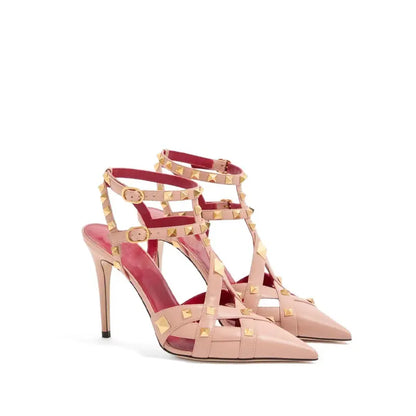 2026 Summer New Rivet Women's Pointed Stiletto Sandals Sexy Fashion Party Women's High Heel Sandals
