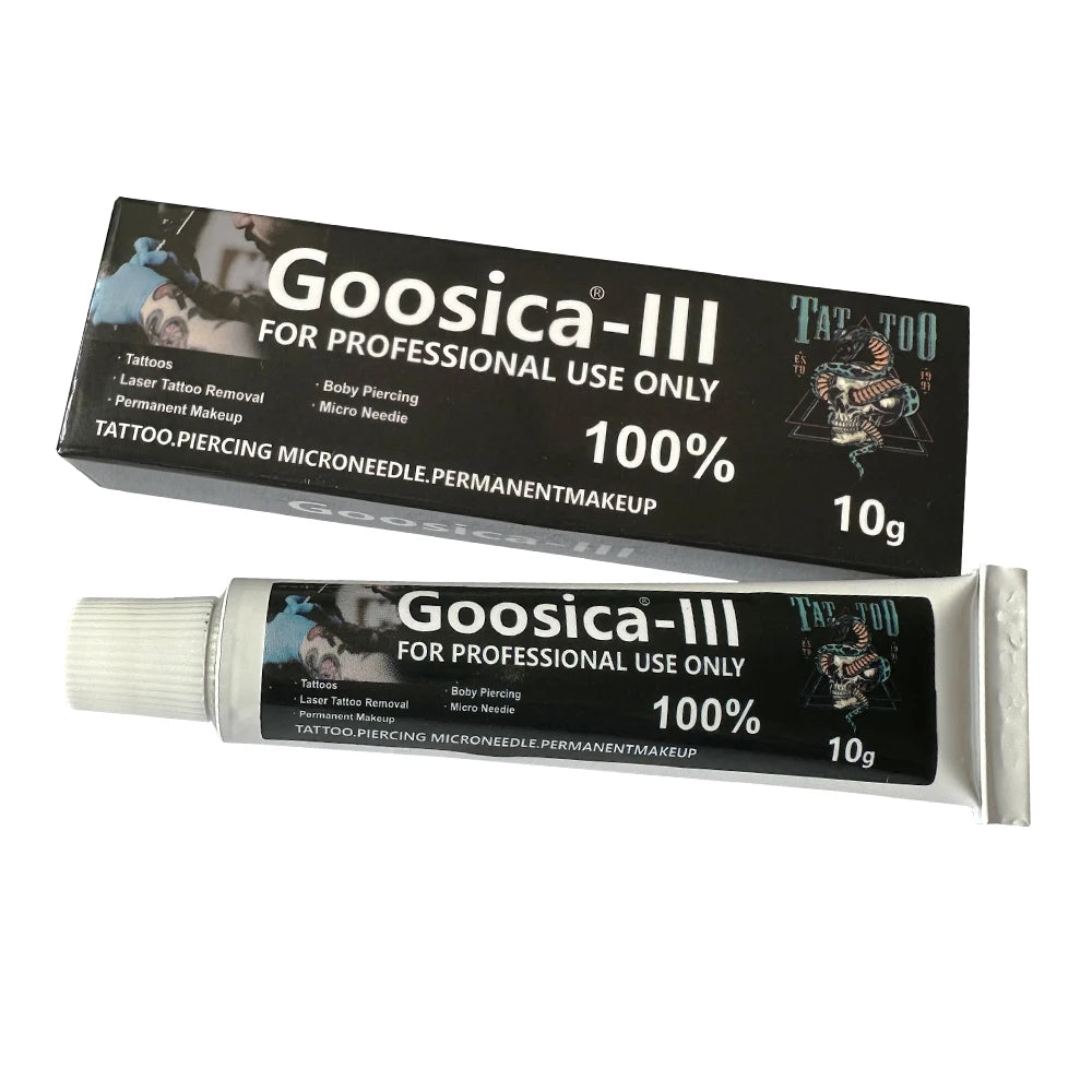 New Original 100% Goosica-III Before Tattoo Cream Permanent Makeup Microblading Piercing Eyebrow Lips Liner Aftercare Cream 10g