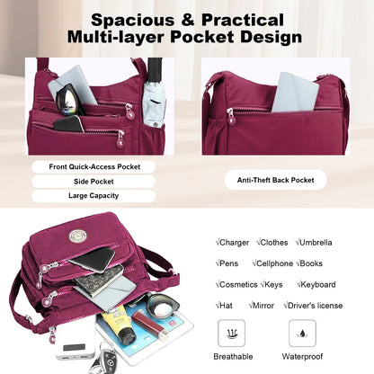 Female Shoulder Bags Waterproof Nylon Casual Crossbody Bag High quality Women Messenger Bag for Girls Hot Sales Handbags