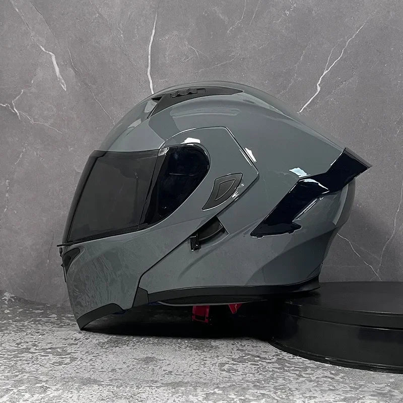 Full Face Motorcycle Helmet for Men and Women - Dual Lens Anti-Fog All Season Riding