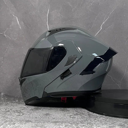 Full Face Motorcycle Helmet for Men and Women - Dual Lens Anti-Fog All Season Riding
