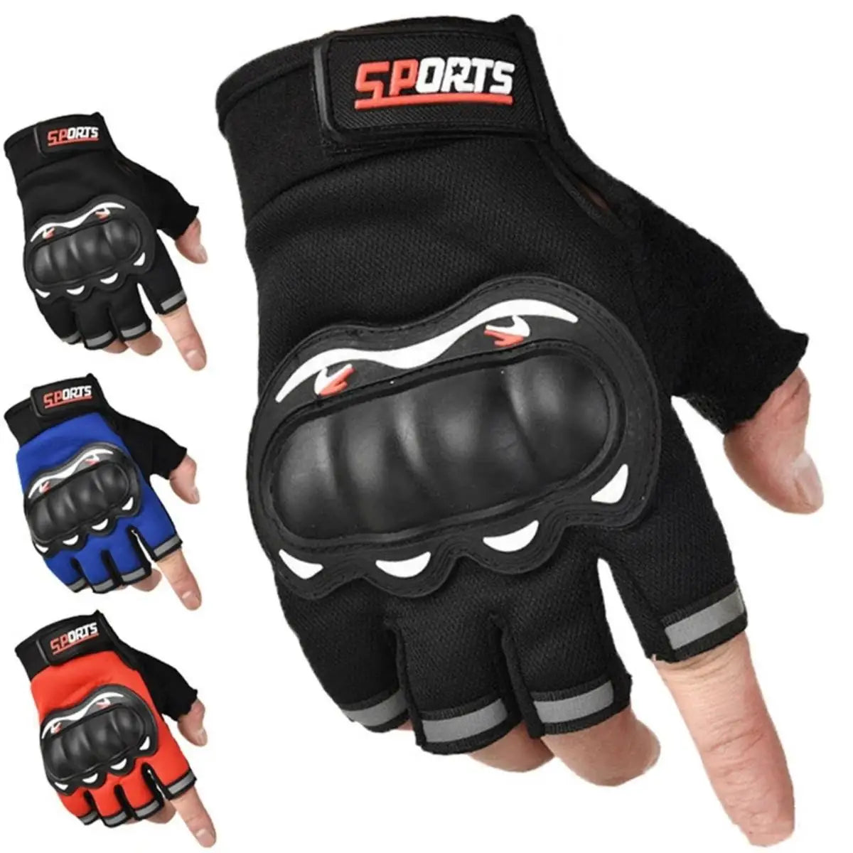 Motorcycle Gloves half  Finger Tactical Knuckles Protective Motocross Gloves Durable Riding Working cycling Gloves