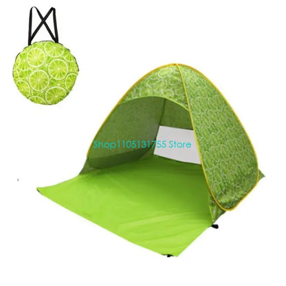 K0EF Outdoor Automatic Quick Open Camping Tent Outdoor Quick Setup Tent with Carring Bag Enduring 2-3 Persons Beach Tent