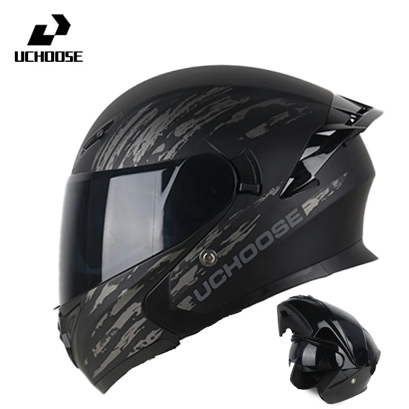 High Quality DOT Motorcycle Helmet Four Seasons Motocross Racing Modular Flip Up Casco Moto Men Women Off Road Helmet Unmasked
