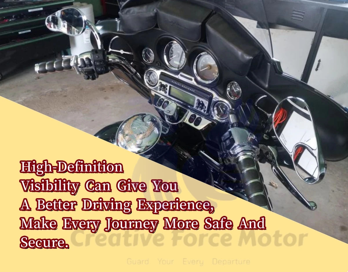 Motorcycles Rear Side Mirrors Rear view For Harley Honda Road King Touring Sportster Fat Boy Softail Bobber Chopper Street Glide