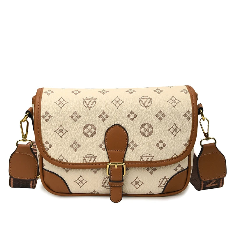 New Classic Texture Crossbody Bag Versatile Crossbody Bag High-End Underarm Bag Nurse Bag Wide Shoulder Strap Bag