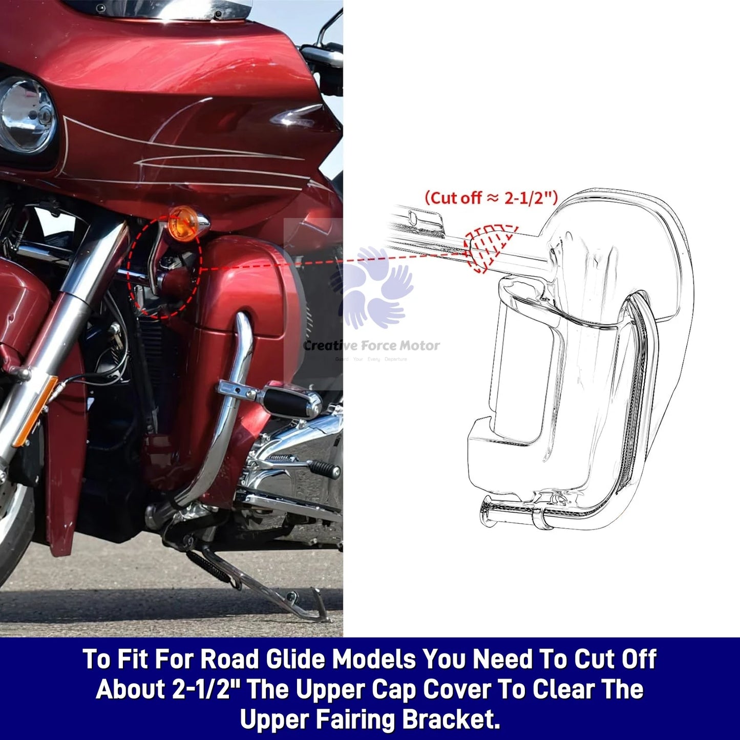 1993-2013 ABS Lower Vented Leg Fairings Motorcycle Vivid Black Warmers Glove Box For Harley Touring Electra Glide Road King FLTR