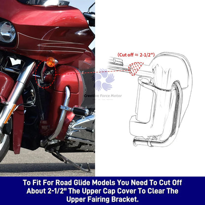 1993-2013 ABS Lower Vented Leg Fairings Motorcycle Vivid Black Warmers Glove Box For Harley Touring Electra Glide Road King FLTR