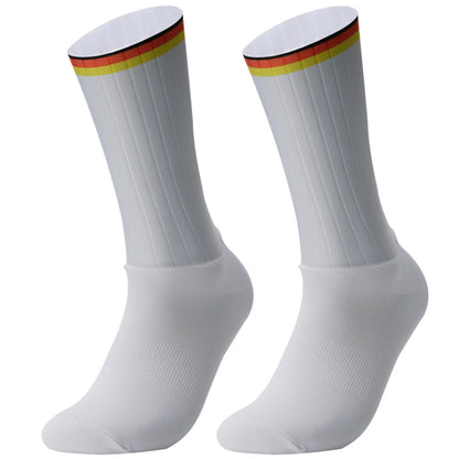 Cycling 2024 Anti Slip Whiteline Silicone Summer Aero Socks Socks Men Bicycle Sport Running Bike Socks Calcetines Ciclismo