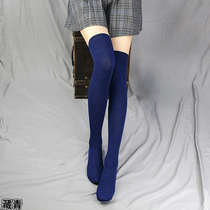 Women Long Socks Cashmere Women Boot Solid Wool Thigh Stocking Skinny Casual Cotton Over Knee-High Fluffy Female Long Knee Sock
