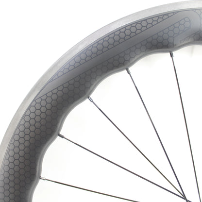 Newest 700C Road Bike UD Full Carbon Fibre wheelset Carbon Bicycle Wheelset clincher tubeless rims 65mm wave 25mm width V brake