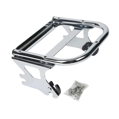 Motorcycle King Trunk Luggage Backrest 2 Up Mount Rack For Harley Touring Road King Electra Glide 1997-2008