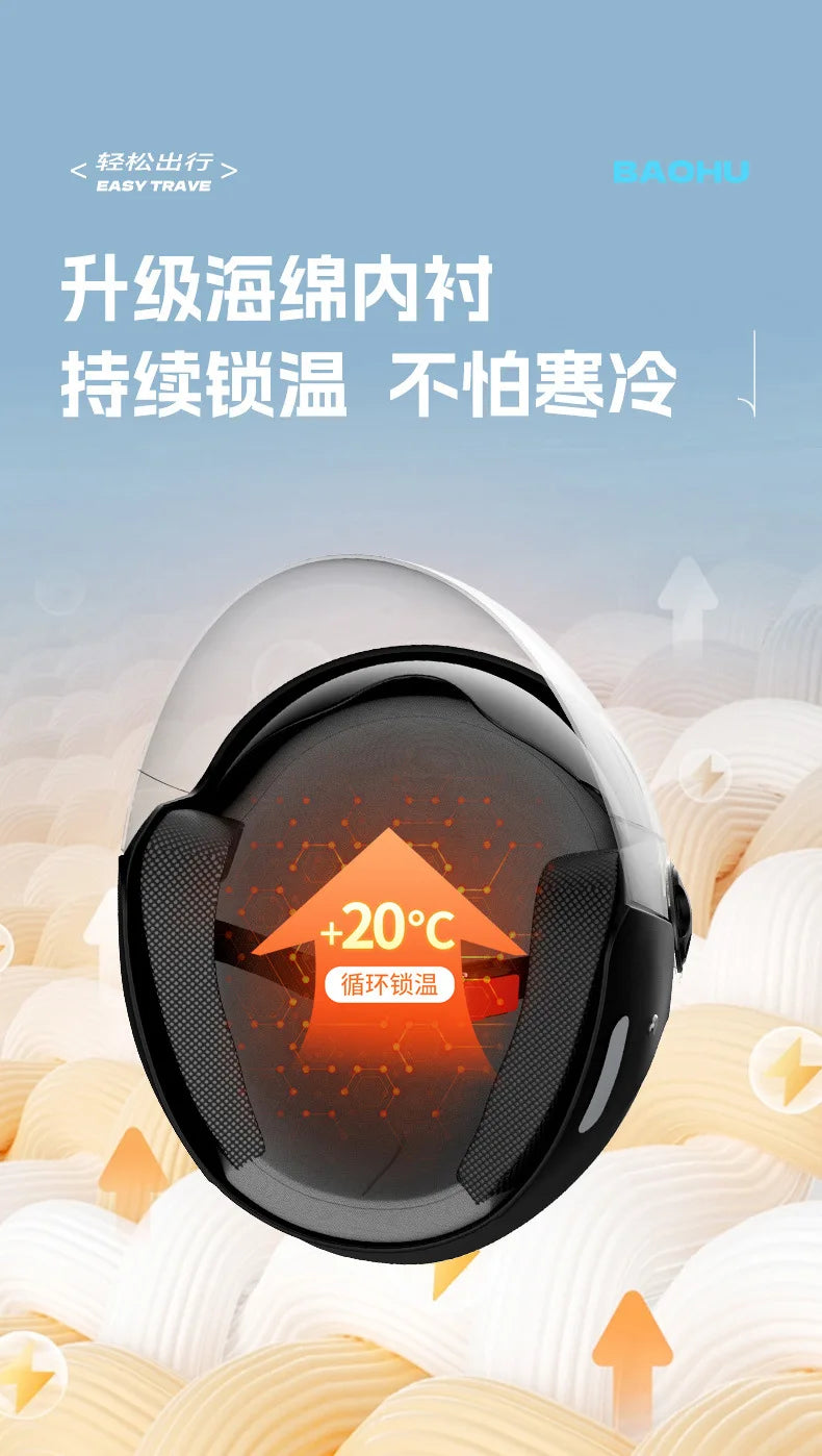 Motorcycle Electric Bicycle Men's and Women's Universal Safety Helmet Winter All Season Universal Half Helmet helm motorcycle