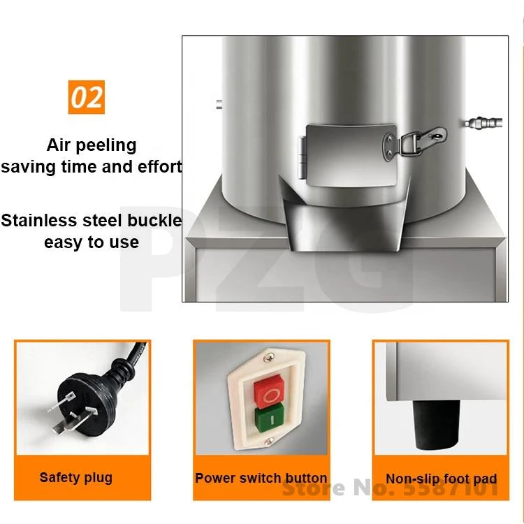 Pneumatic Table-Top Garlic Peeling Separating Machine Garlic Peeler Garlic Skin Removing Machine For Restaurant