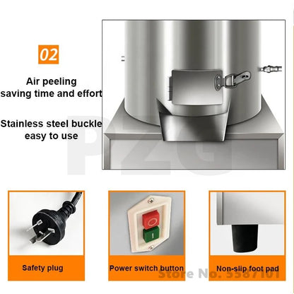 Pneumatic Table-Top Garlic Peeling Separating Machine Garlic Peeler Garlic Skin Removing Machine For Restaurant
